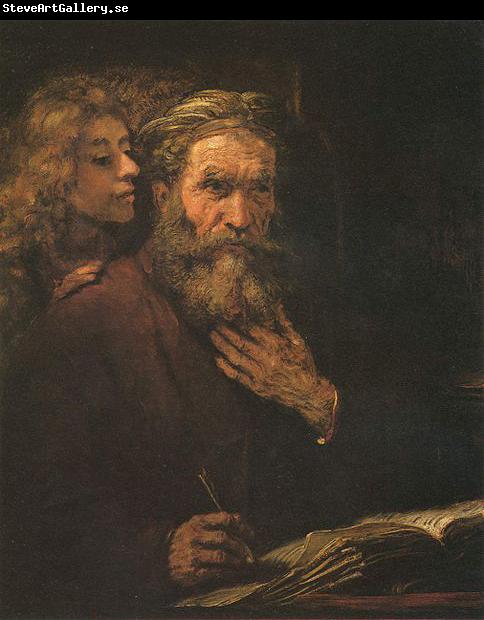 REMBRANDT Harmenszoon van Rijn Evangelist Mathaus und der Engel